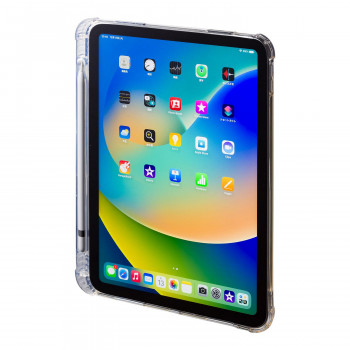 サンワサプライ 第10世代iPad 10.9インチ用 ペン収納ポケット付きクリアカバー PDA-IPAD1918CL
