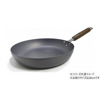 サミット工業　Summit　鉄なべ流　日本製　窒化エンボスフライパン28cm