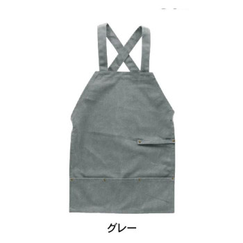 バッククロスキャンバスエプロン20oz グレー 400889501