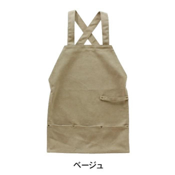 バッククロスキャンバスエプロン20oz ベージュ 400889504