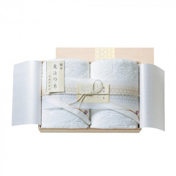 今治極選　魔法の糸 バスタオル60×120cm×2 (国産木箱入) MOK-0100