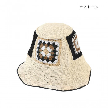 バケットハット ガーデンクロシェット モノトーン 15623521099