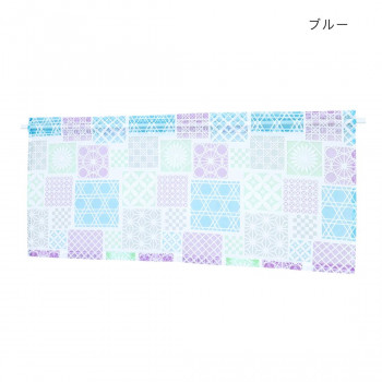 カフェカーテン  切子 ブルー 12223872172