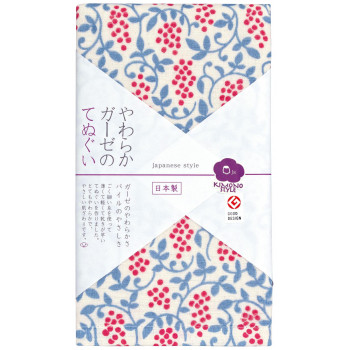 日繊商工　　ジャパニーズスタイルてぬぐい　161619　実と唐草1配色