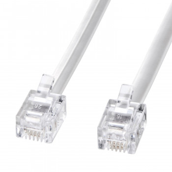 サンワサプライ モジュラーケーブル ホワイト 30m TEL-N1-30N2
