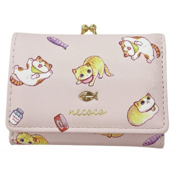 necoco がま口ミニ財布 A48-2 ピンク