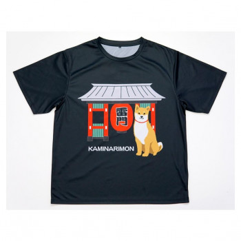 フレンズヒル　TシャツXL　カミナリモンシバタ　ブラックHW-382-150