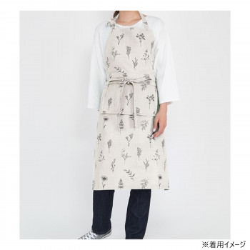 フレンズヒル　ロングエプロン　ギブフラワー　ナチュラルUS-156-23