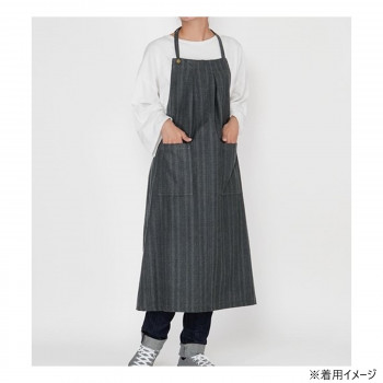 フレンズヒル　ロングエプロン　グッディ　ブラックQS-109-23