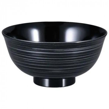 福井クラフト　A寿光飯椀(大)黒銀刷毛目内黒 33024840