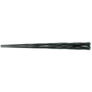 福井クラフト　PBT 22.5cm六角一刀彫箸 黒乾漆 90030741