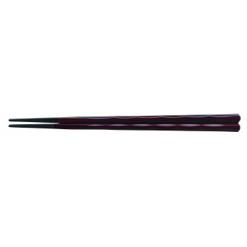 福井クラフト　PBT 22.5cm六角立荒彫箸チーク塗 90022692