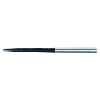 福井クラフト　PBT 22.5cm細身五角箸銀/黒 90022601