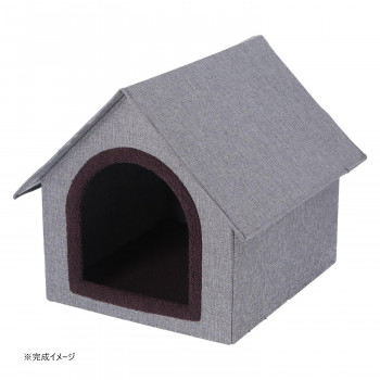 不二貿易　（C/D:53717） ペットハウス 三角屋根 Lサイズ GY
