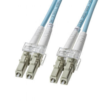 サンワサプライ アーマードメガネ型光ファイバケーブル(マルチOM3、LC×2-LC×2) 5m HKB-AMOM3LCLC-05