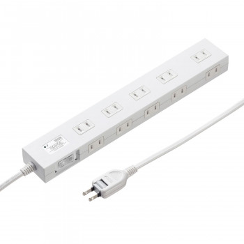 サンワサプライ 雷ガードタップ 2m ホワイト TAP-SP2110N-2W