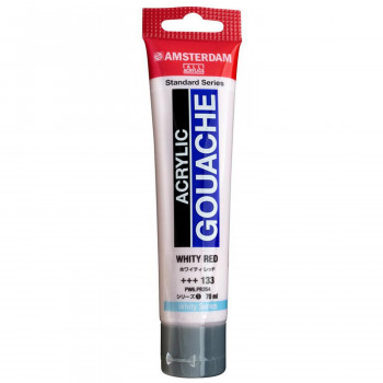 アムステルダム アクリリックガッシュ 70ml　ホワイティ　レッド　AAG70 133　442536