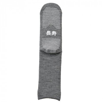 神戸生絲　コベス　婦人すべり止めソックス長寿(綿混)22-24cm  TJ360  グレー