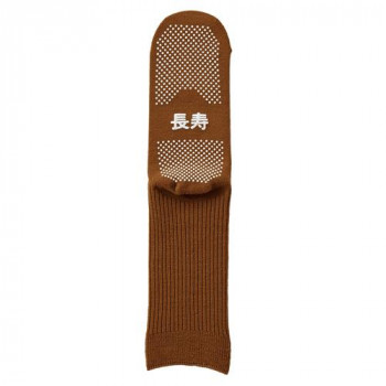 神戸生絲　コベス　婦人すべり止めソックス長寿(毛混)22-24cm  TJ350  モカ