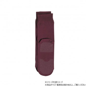 神戸生絲　コベス　婦人ゴム無しすべり止め(綿混)22-24cm  3334  ローズ