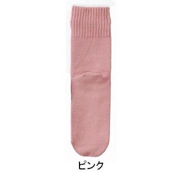 神戸生絲　コベス　婦人ゴム無しすべり止め(毛混)22-24cm  3333  ピンク