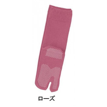神戸生絲　コベス　婦人タビ型ゴム無しすべり止め(通年)22-24cm  3300  ローズ