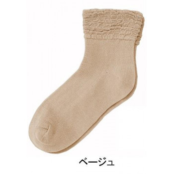 神戸生絲　コベス　婦人ゴムなしソックス (綿混)22-24cm  3222  ベージュ