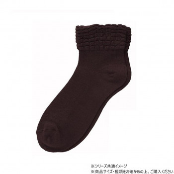 神戸生絲　コベス　婦人ゴムなしソックス (綿混)22-24cm  3222  ブラック