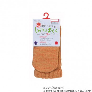 神戸生絲　コベス　婦人極上しめつけません毛混ソックス20-24cm  3901  杢ブラウン