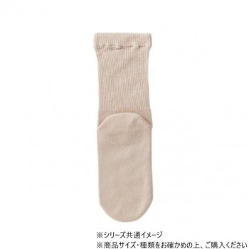 神戸生絲　コベス　婦人極上しめつけません綿混(スベリ止め付)20-24cm  3951F  ベージュ
