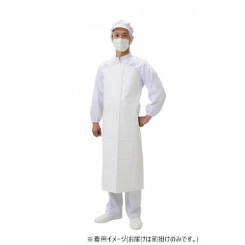 弘進ゴム　　　エバライトソフト胸付前掛　C　白　L　G0492AJ