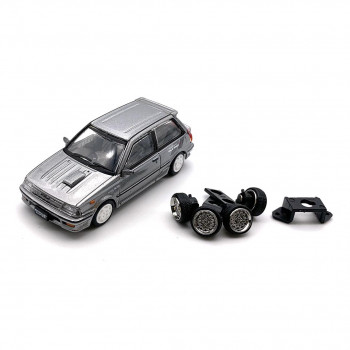 ビ-エムクリエイションズ トヨタ スターレット ターボ S 1988 EP71 シルバー RHD 1/64スケール 64B0256