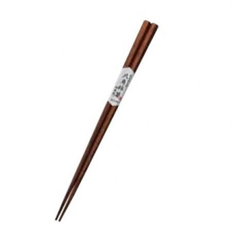 丸十　先角八角木箸 柿 目摺り 23cm  6K21-11