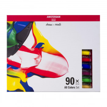 アムステルダム アクリリックカラー 20ml　90色セット　T1782-0490　454356