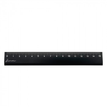 Kiwami LR左右利き手対応アルミ定規 15cm ブラック KLR-15-BL