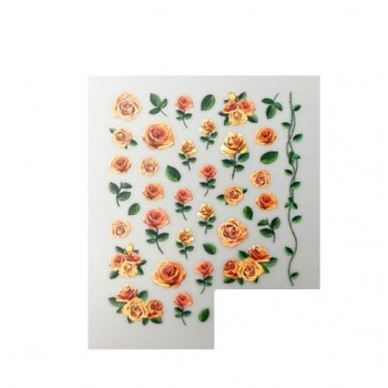 レジンクラブ Orange rose (両面印刷)  RC-RER-106