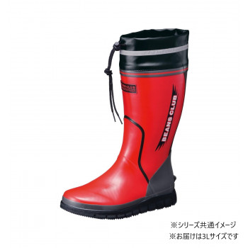 福山ゴム工業 カジュアルショートブーツ　ビーンズクラブ 102　3Lレッド（品番：AA80900）