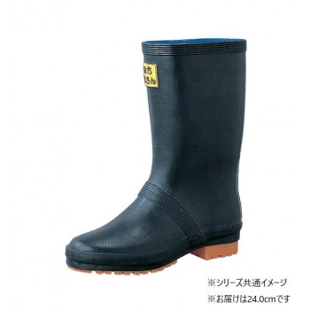 福山ゴム工業 長靴　トラサンブーツ 1　24.0cmクロ（品番：AA70000）