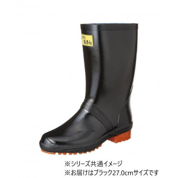 福山ゴム工業 長靴　トラサンブーツ 1　27.0cmクロ（品番：AA70000）