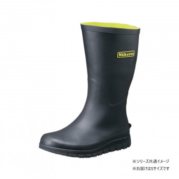 福山ゴム工業 長靴　ノーカーズ 100　Sブラック（品番：AA83000）