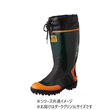 福山ゴム工業　長靴 スパイクジョイ 2　3Lダークグリン（品番：AA89100）