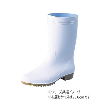 福山ゴム工業 耐油衛生長靴　アメ底25.0cmホワイト（品番：BB14300）