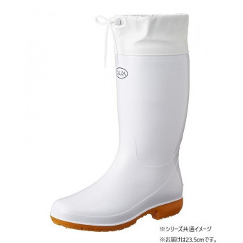 福山ゴム工業　長靴 ガロア 6　23.5cmホワイト（品番：BB15100）