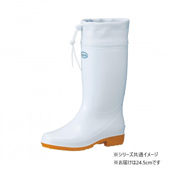 福山ゴム工業　長靴 ガロア 6　24.5cmホワイト（品番：BB15100）