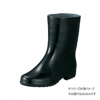 福山ゴム工業　長靴　 軽快長 P-C 26.0cmブラック（品番：BB30100）