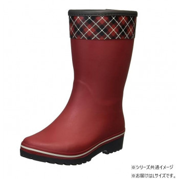 福山ゴム工業　長靴 マイローズ 21　L レッド（品番：AA31300）