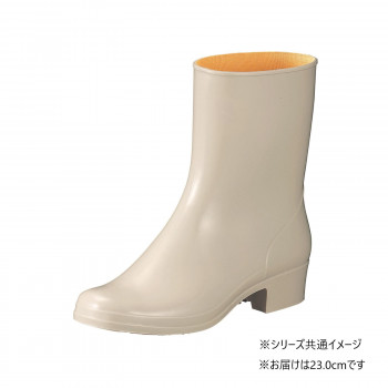 福山ゴム工業　長靴 マロンブーツ P-C　23.0cm アイボリー（品番：BB30200）