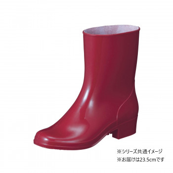 福山ゴム工業　長靴 マロンブーツ P-C　23.5cm ローズ（品番：BB30200）