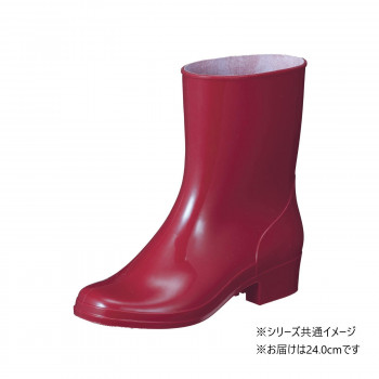 福山ゴム工業　長靴 マロンブーツ P-C　24.0cm ローズ（品番：BB30200）