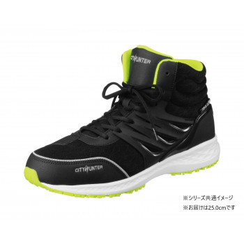 福山ゴム工業　作業靴 CITY HUNTER 700　25.0cm ブラック（品番：EE70300）